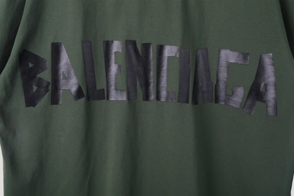 Camiseta Balenciaga Two Logo Green BB