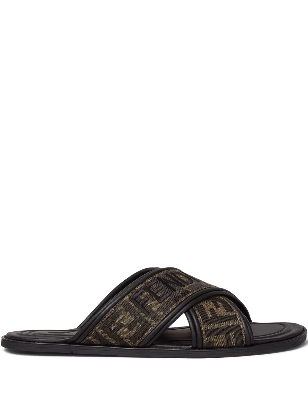 Chinelo Fendi Brown Logo