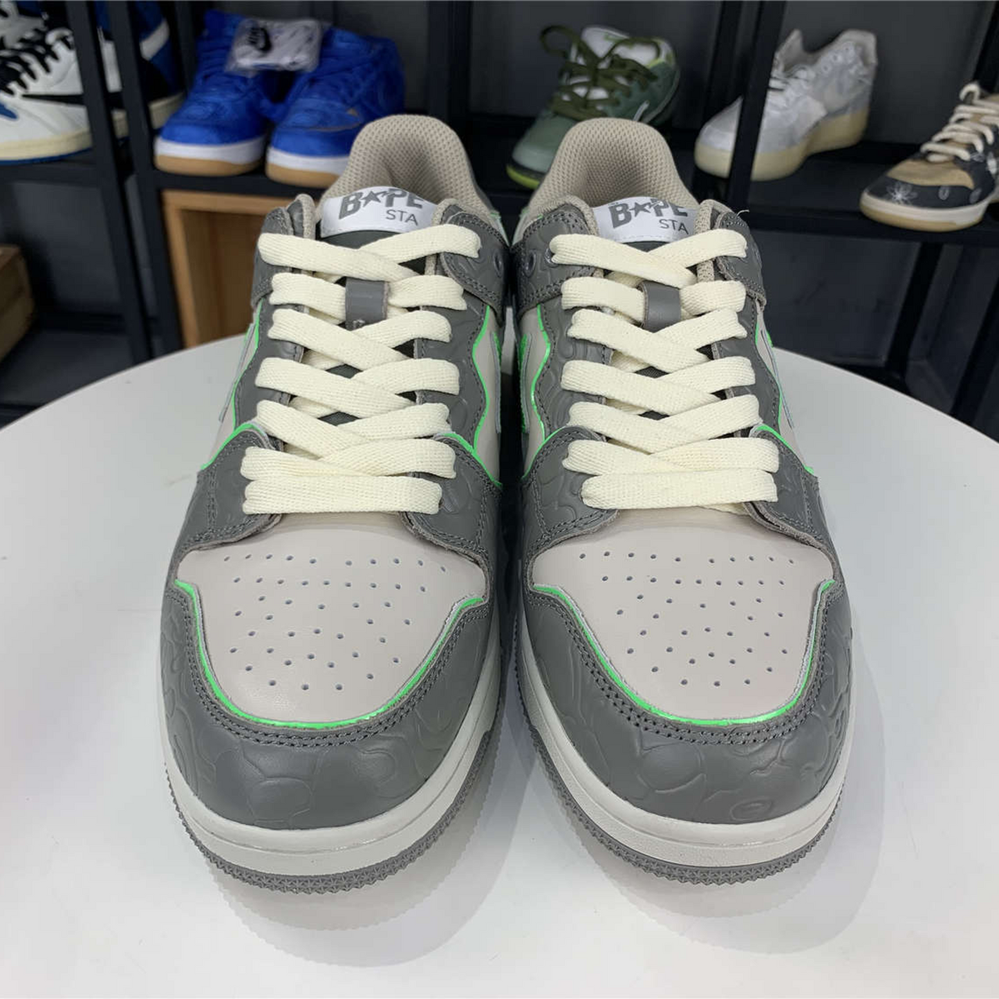 A Bathing Ape Bape SK8 Sta "Grey Green"