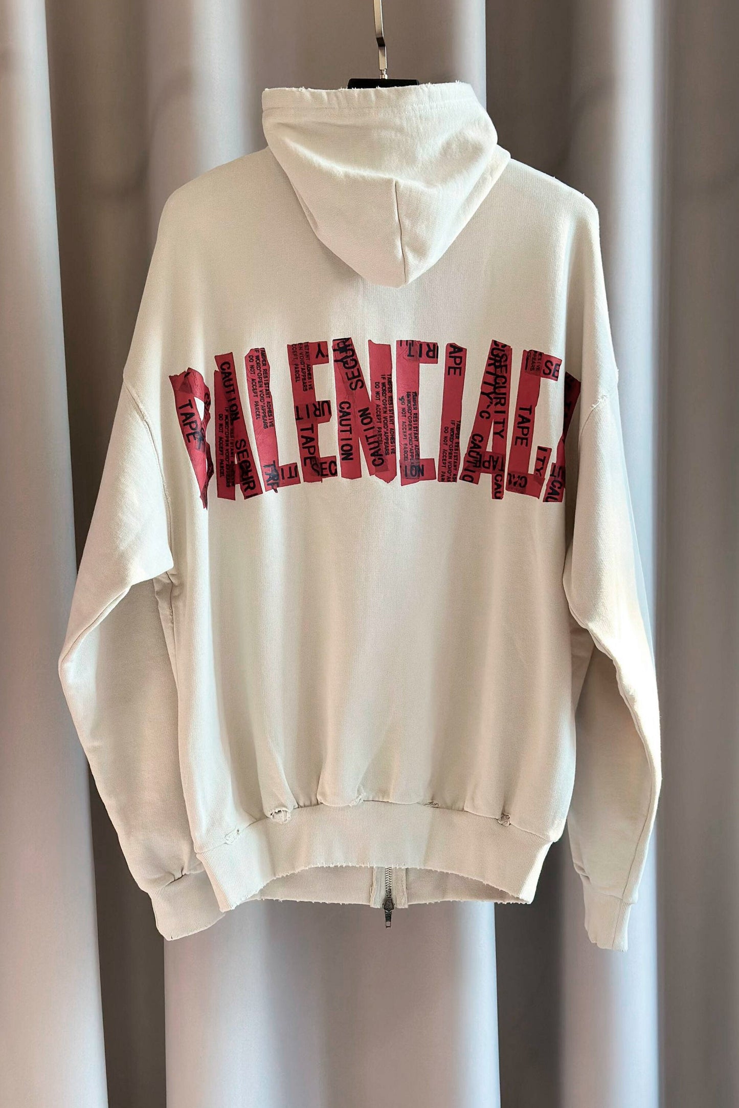 Jaqueta Balenciaga Motel Zip-Up Hoodie White