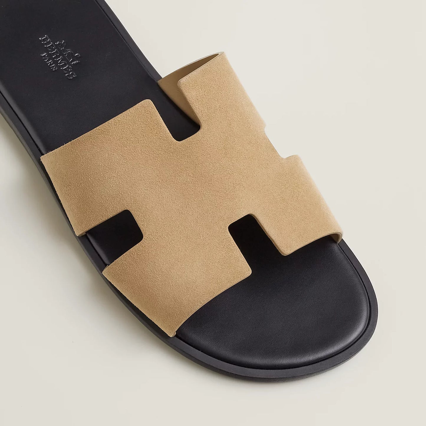 Hermes Gabriel Sandal Noir Beige