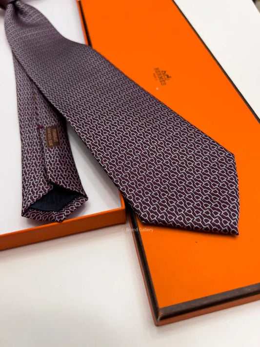 Gravata Hermès Red White