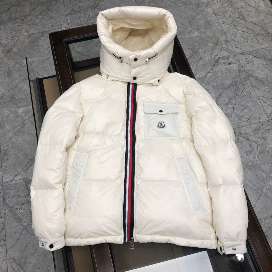 Jaqueta Moncler White Andro Hooded