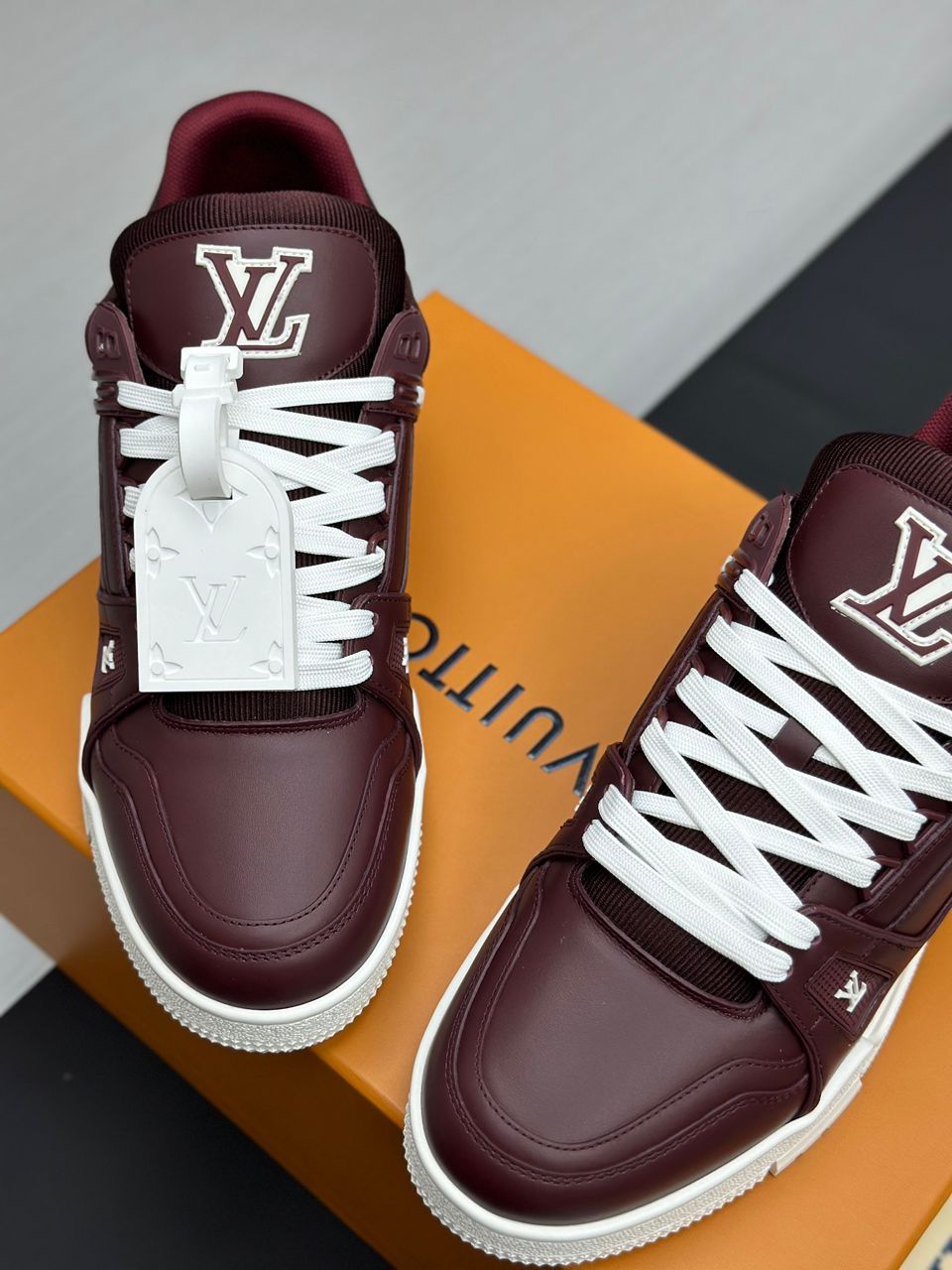 Tenis Louis Vuitton Trainer Low Signature Red
