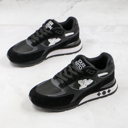 Run Away Sneakers Suede with Mesh Black