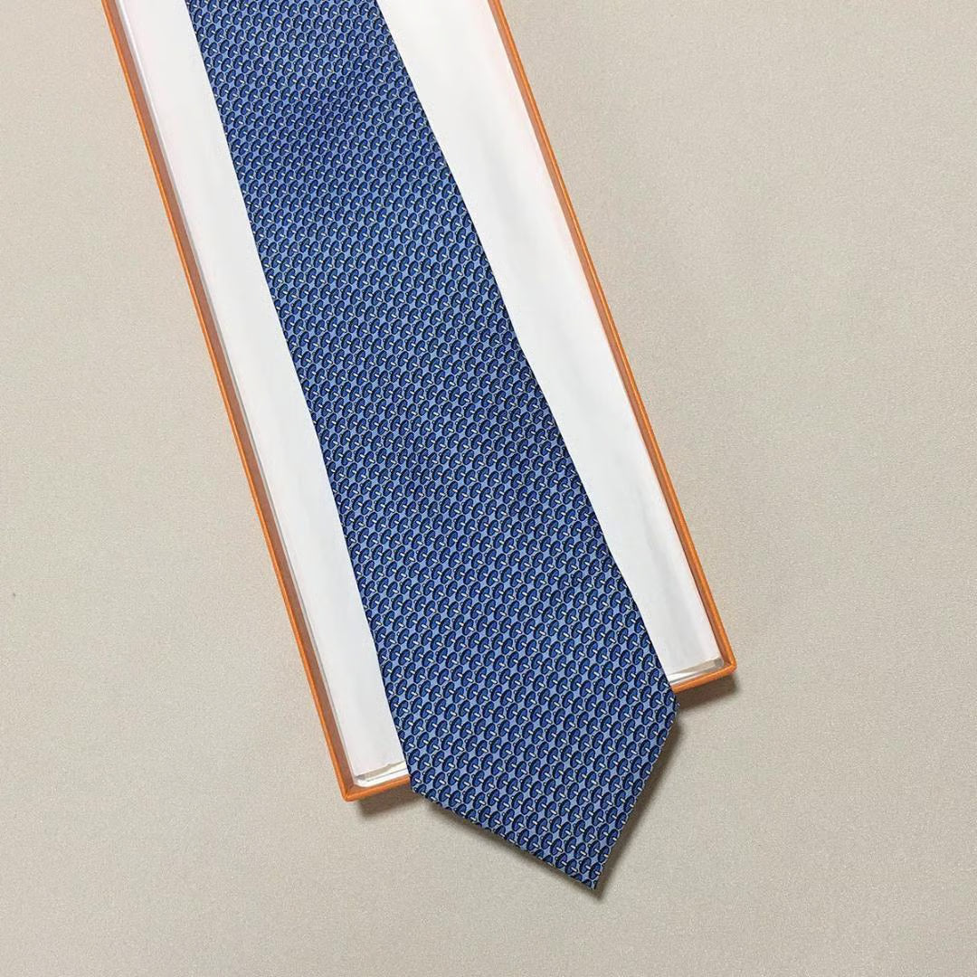 Gravata Hermès Blue Francês