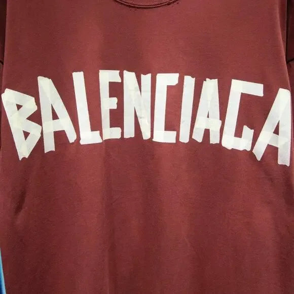 Camiseta Balenciaga Two Logo Red BB