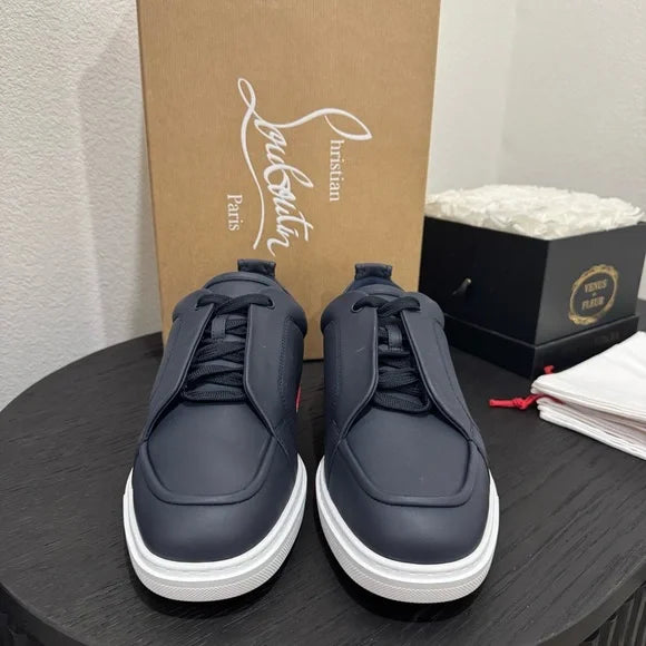 Christian Louboutin Jimmy Adolon Sneaker Leather Marine Navy