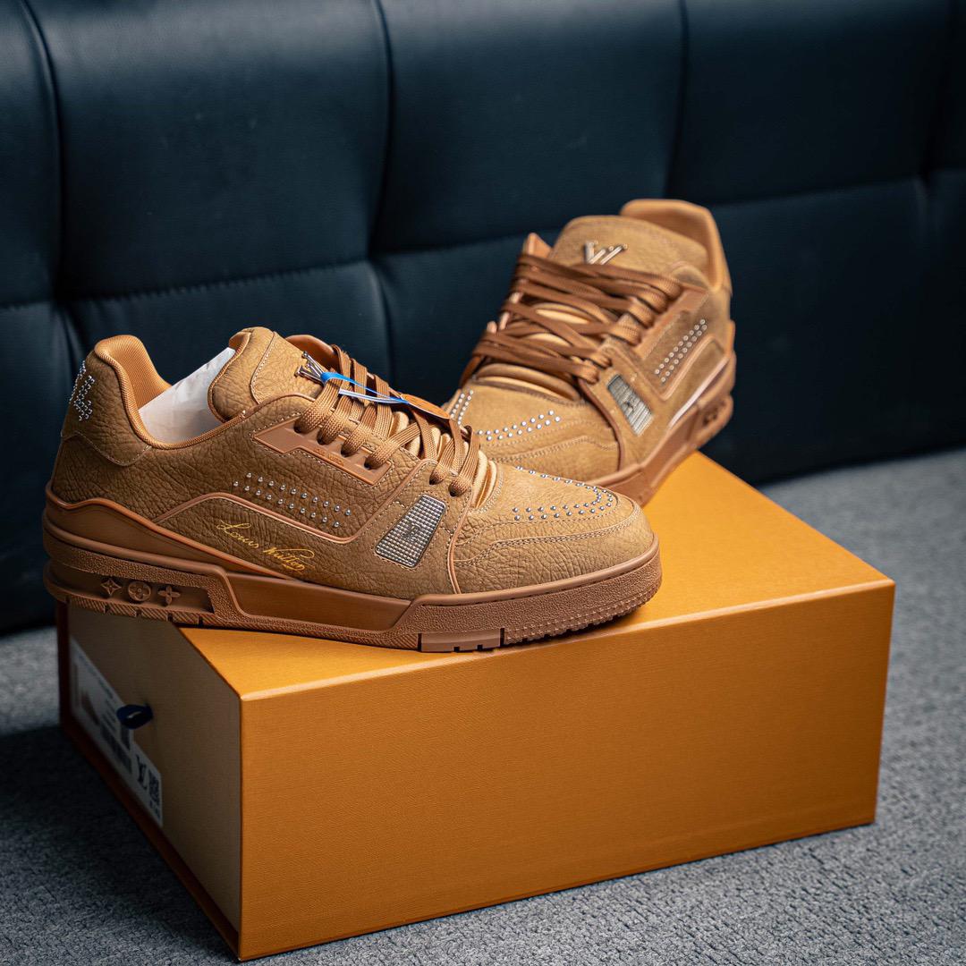 Louis Vuitton LV Trainer Brown Couro de Búfalo