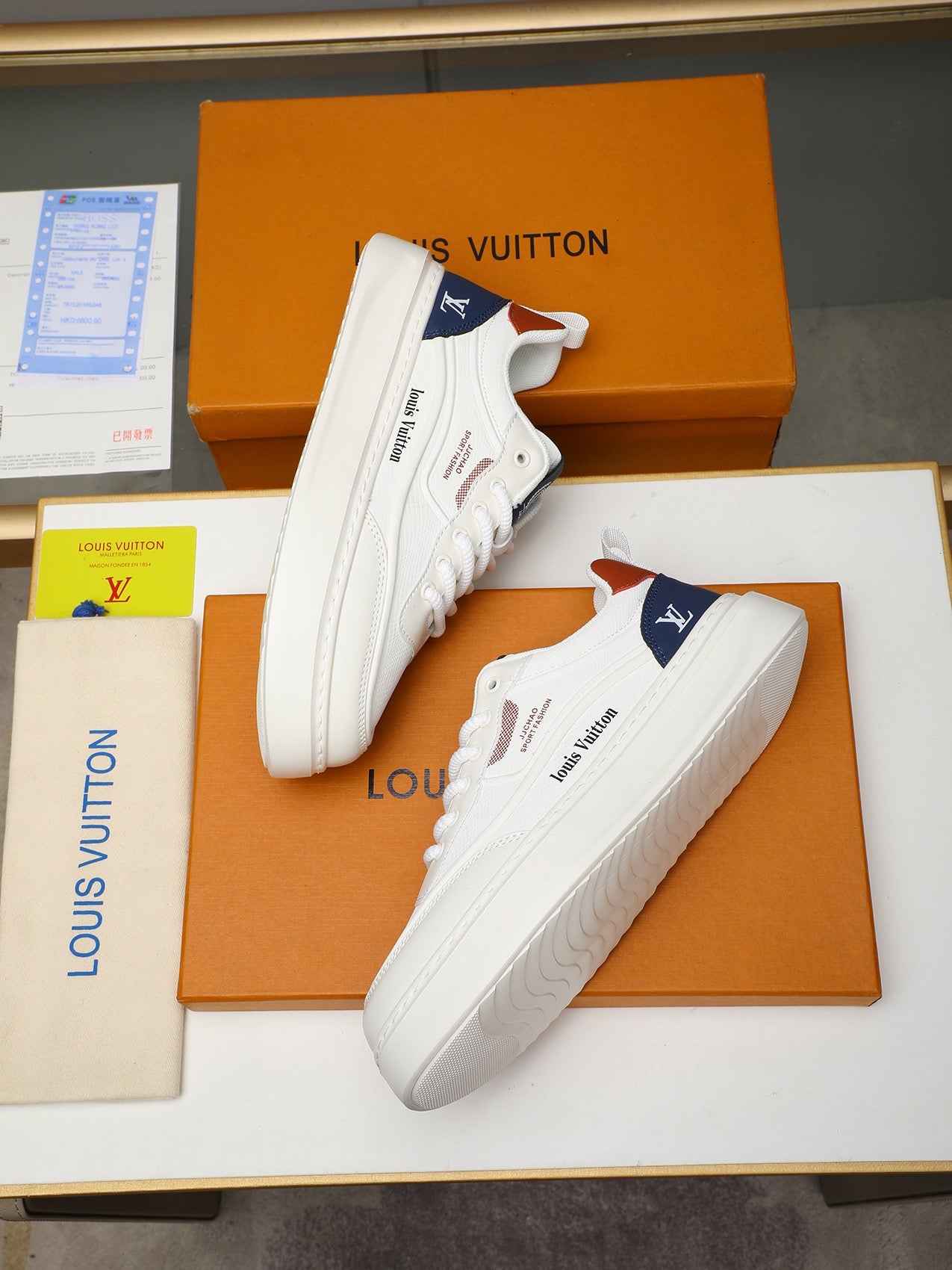 Tenis LV Mirror  Monogram White Blue