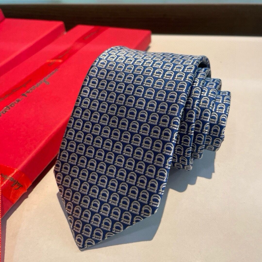 Gravata Ferragamo Gancini Blue