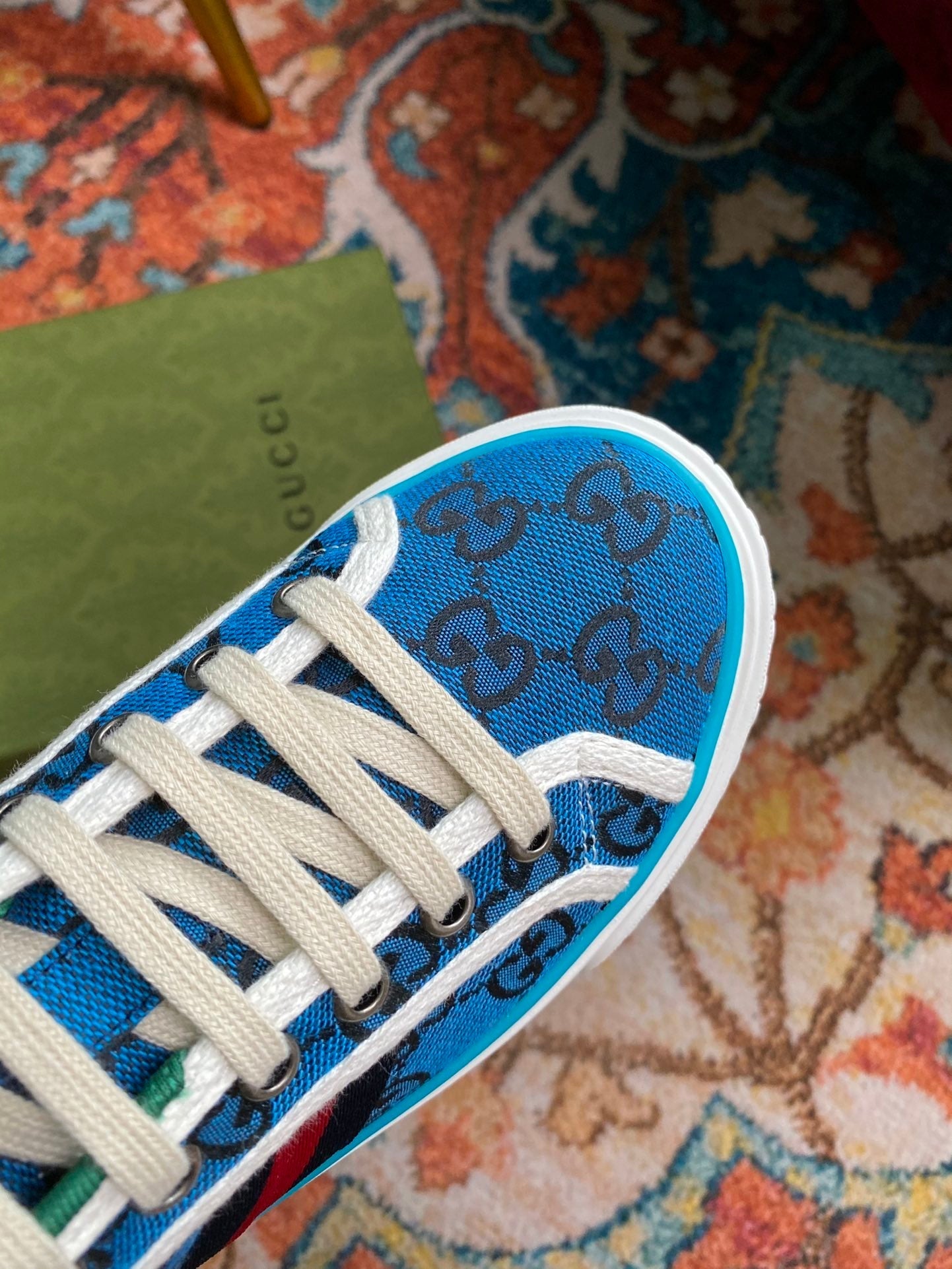 Gucci Tennis 1977 GG Multicolor high-top Blue