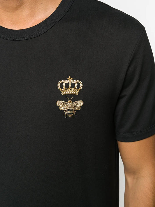 Camiseta DolceGabbana com bordado de coroa