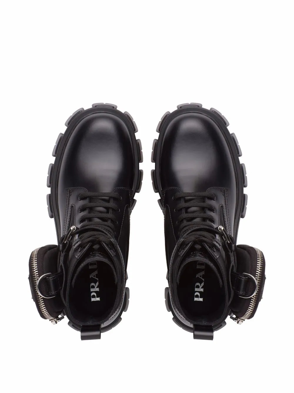 Prada Bota Monolith de couro Black (Pronta Entrega) Tamanho 40