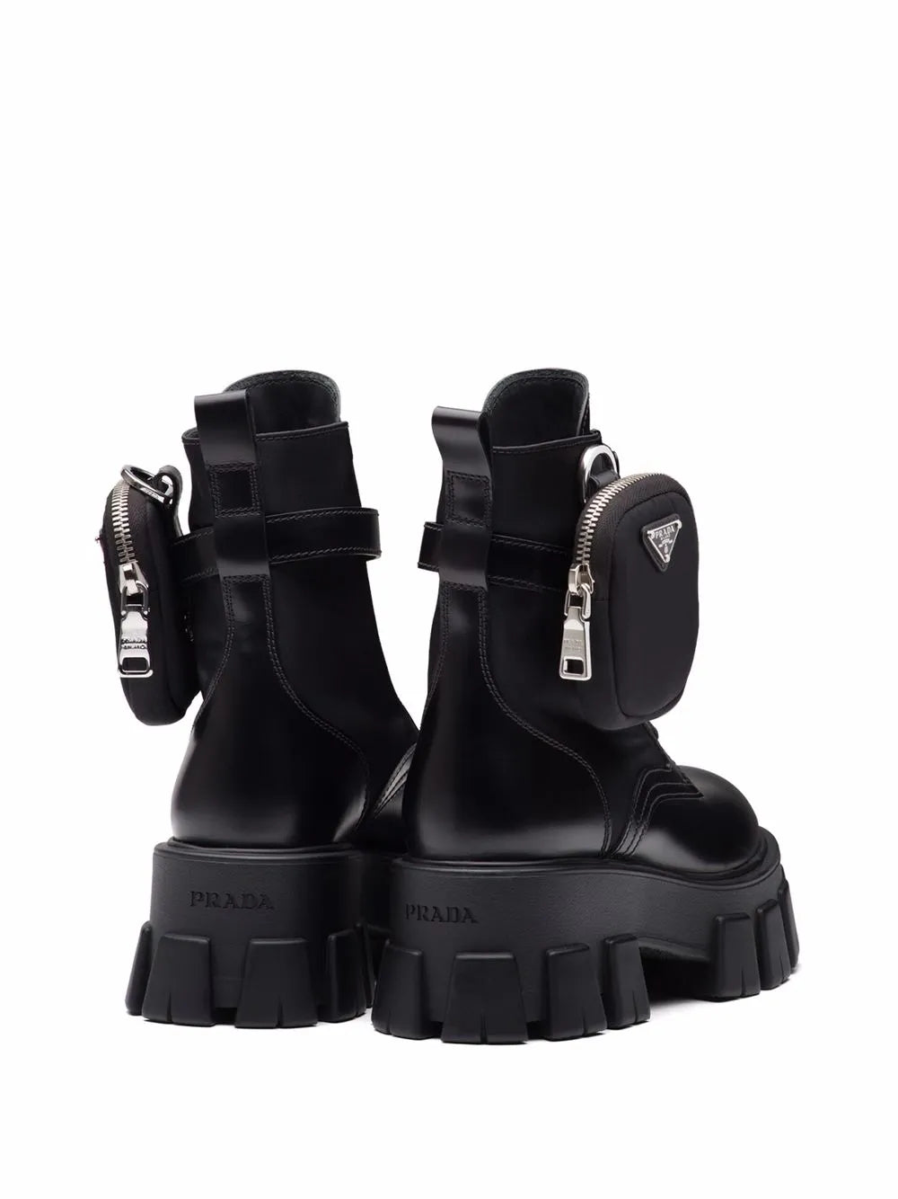 Prada Bota Monolith de couro Black