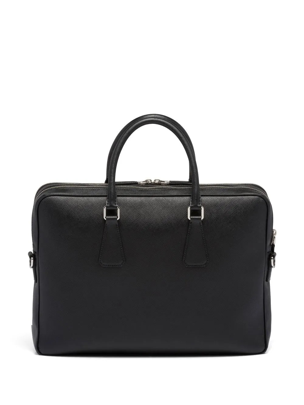 Prada Saffiano Leather Briefcase Black