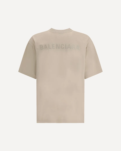 Camiseta Balenciaga Back Medium Fit in Beige