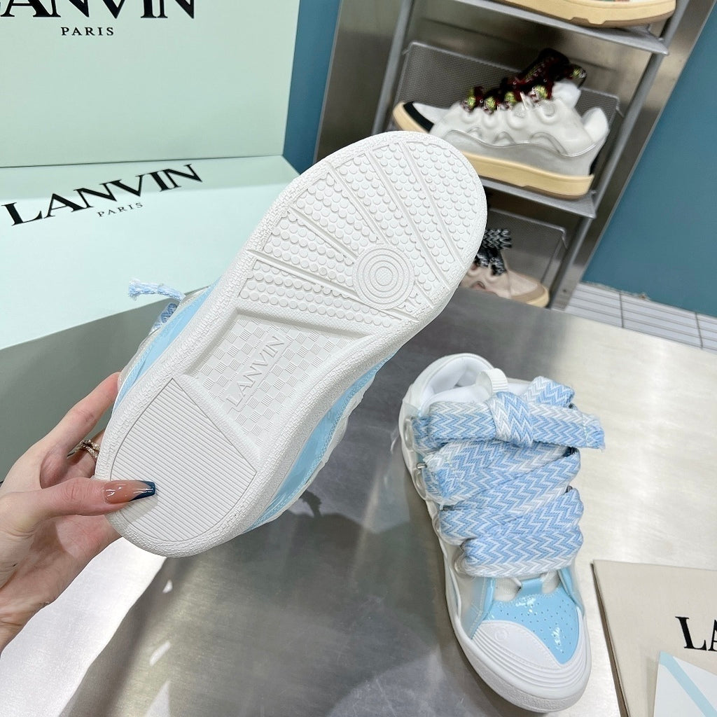 Lanvin Curb Sneaker White Light Blue