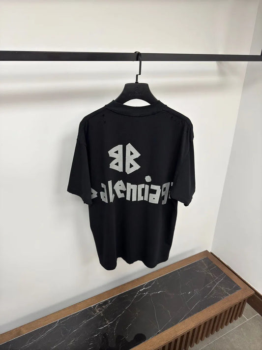 Camiseta Balenciaga Two Logo Black BB