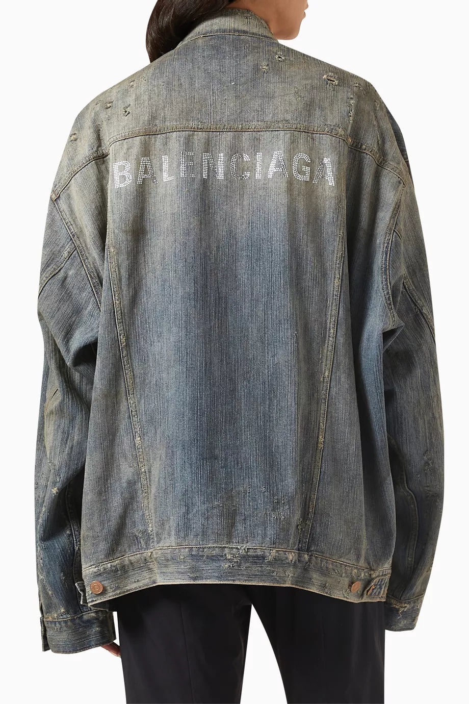 Jaqueta Balenciaga Distressed Jeans
