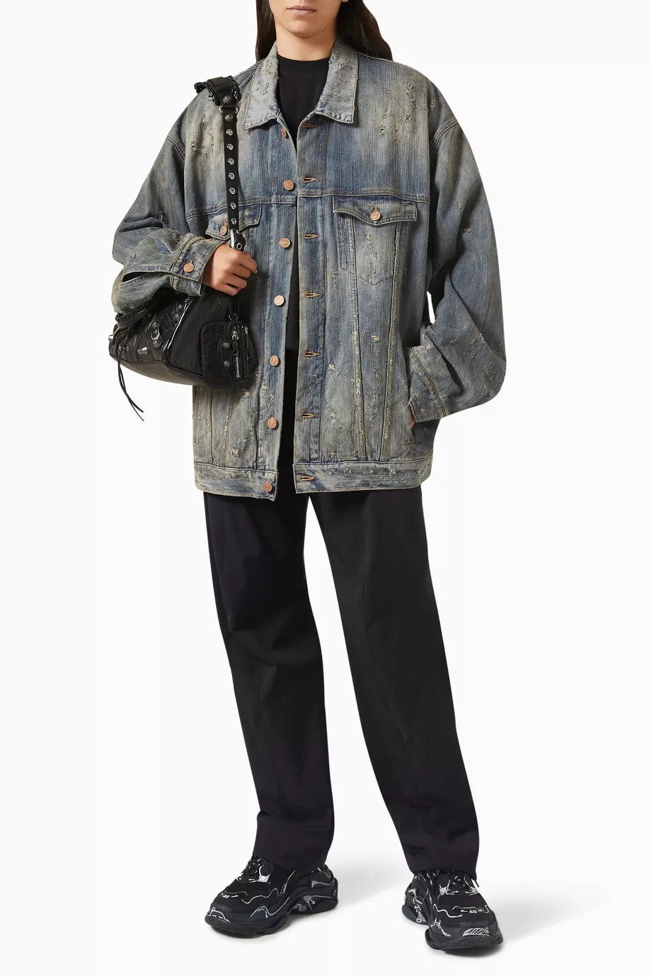 Jaqueta Balenciaga Distressed Jeans
