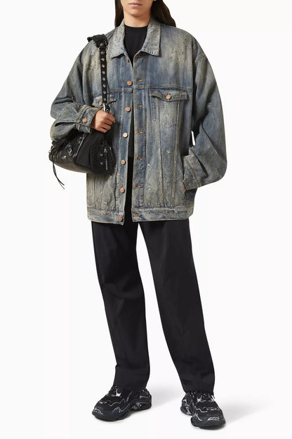 Jaqueta Balenciaga Distressed Jeans