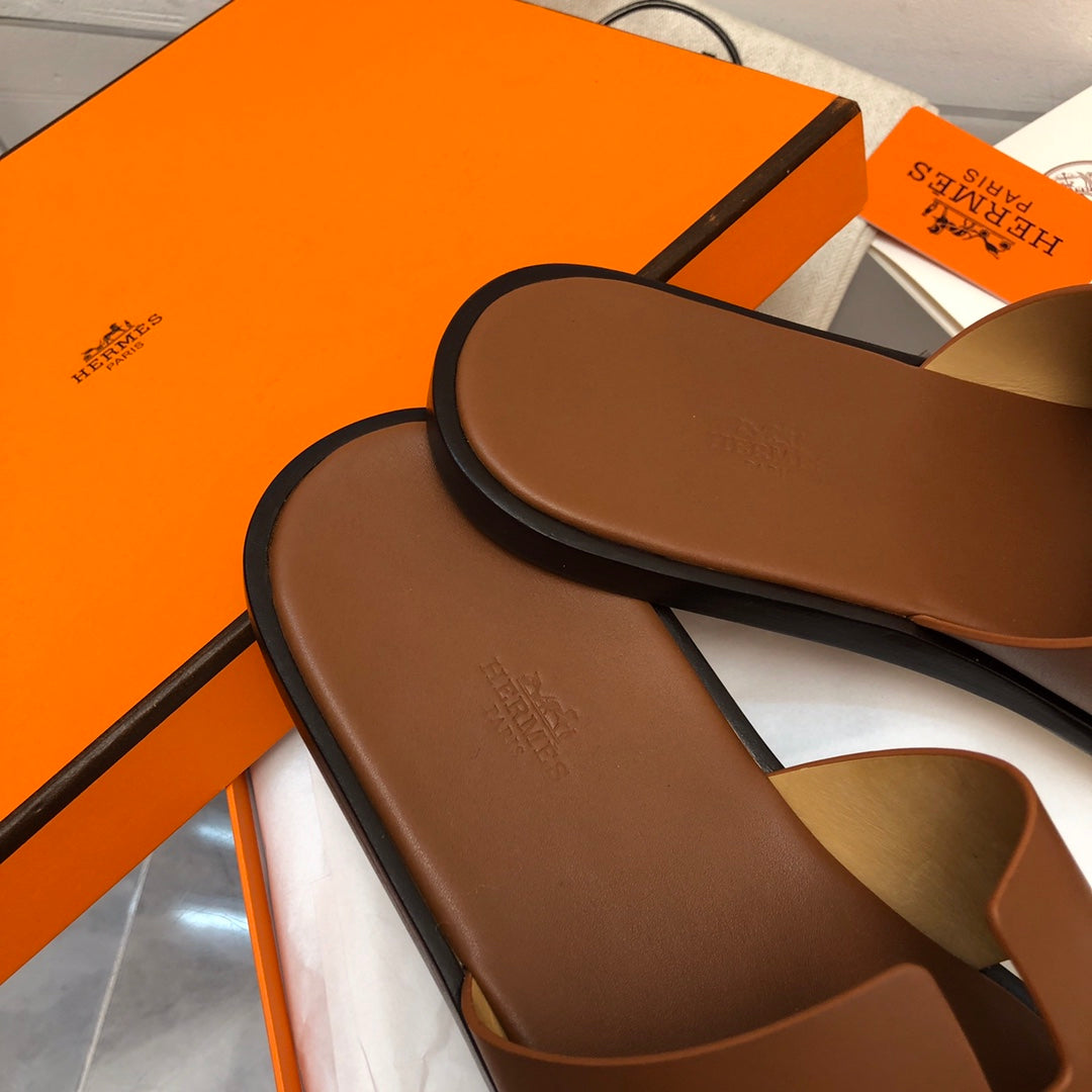 Hermes Izmir Sandal Gold Smooth Calfskin Leather (Pronta Entrega)Tamanho 43