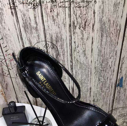 Saint Laurent Opyum Sandal Black and Black