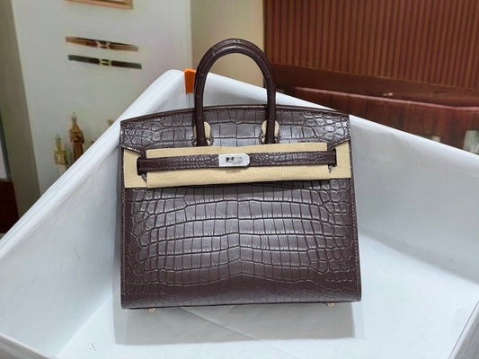 Bolsa Hermes Birkin 25cm P0 Pantine Swift Leather