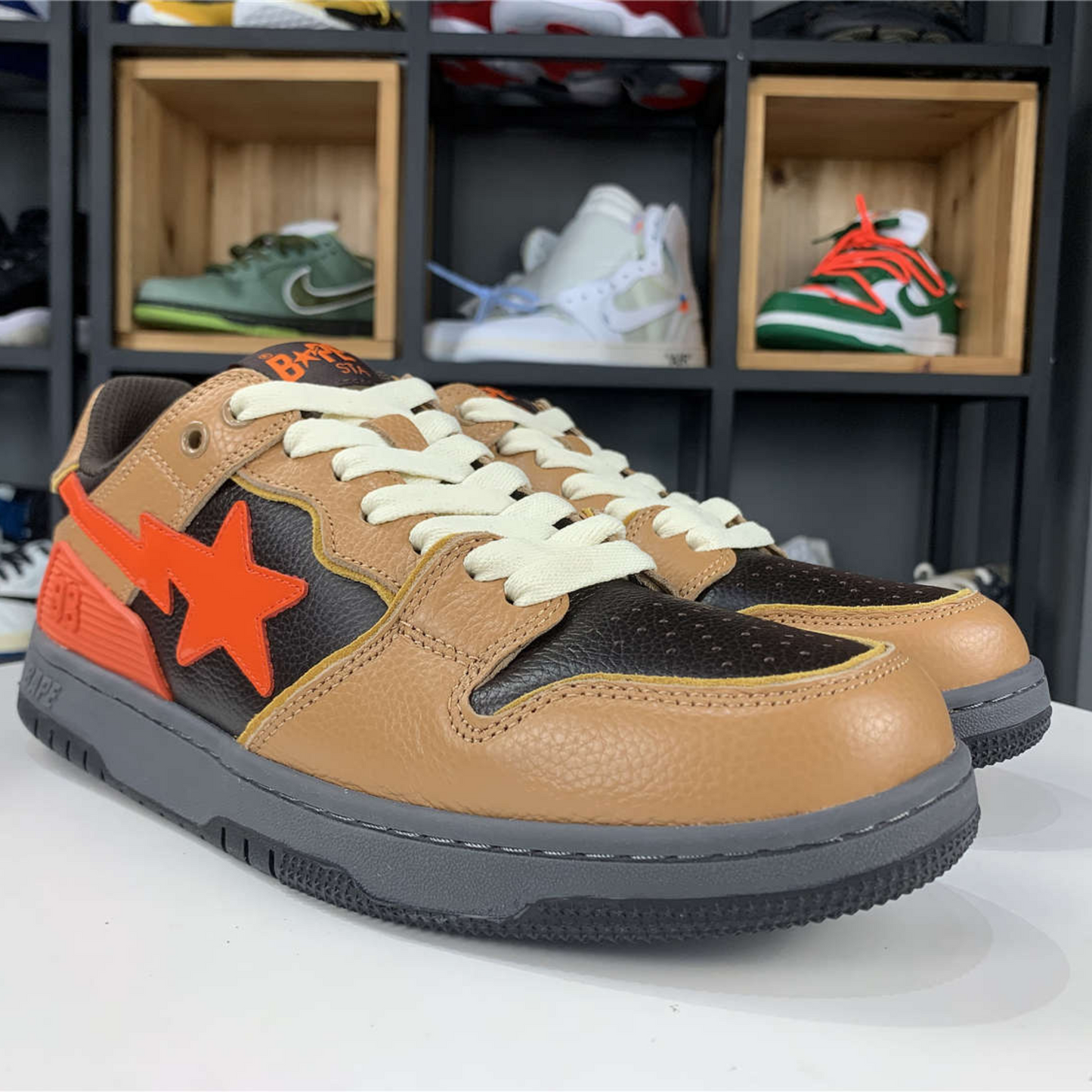 A Bathing Ape Bape SK8 Sta "Brown Orange"