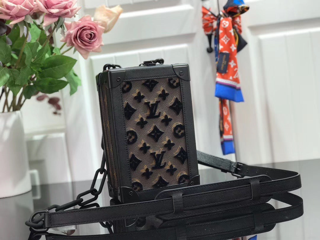 Bag Lv Vertical Soft Trunk Monogram Black