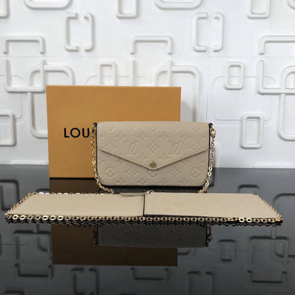 Bolsa Lv Felicie Monograma Empreinte Tourterelle