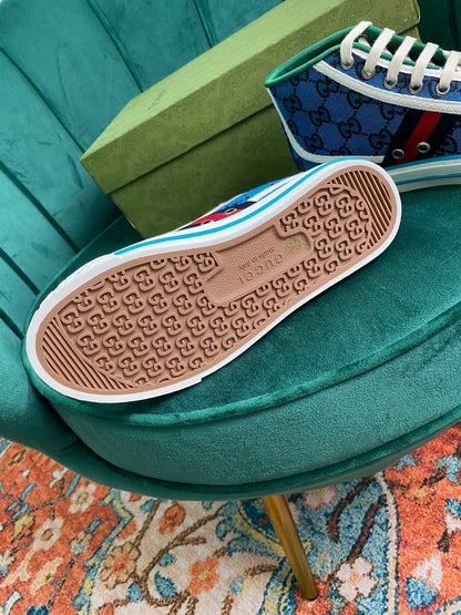 Gucci Tennis 1977 GG Multicolor high-top Blue