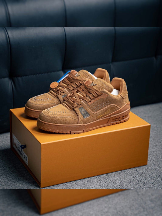 Louis Vuitton LV Trainer Brown Couro de Búfalo