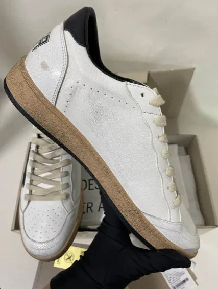 Golden Goose Ball-Star Low White Nappa Black Star