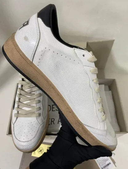 Golden Goose Ball-Star Low White Nappa Black Star