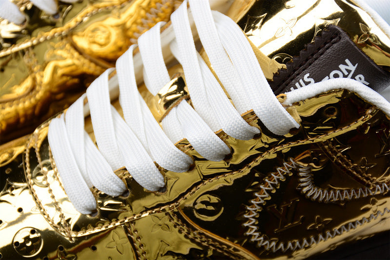 Louis Vuitton x Nike Air Force 1 Low Metallic Gold