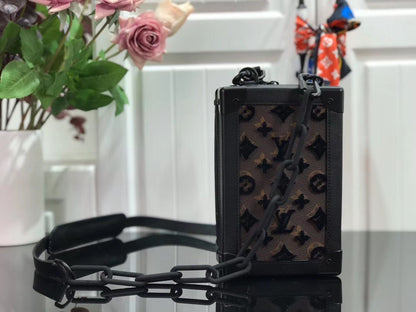 Bag Lv Vertical Soft Trunk Monogram Black