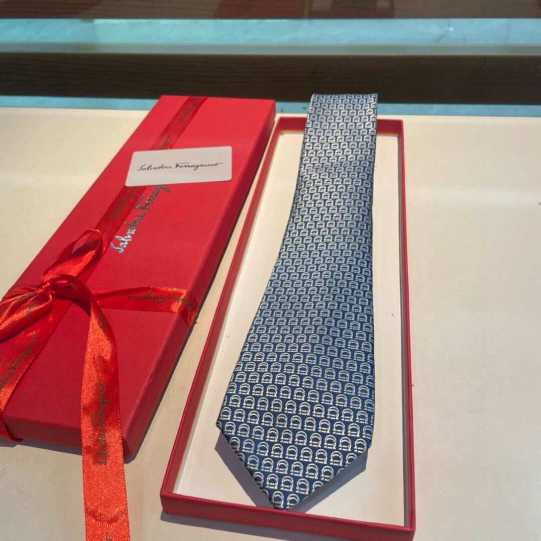 Gravata Ferragamo Gancini Blue