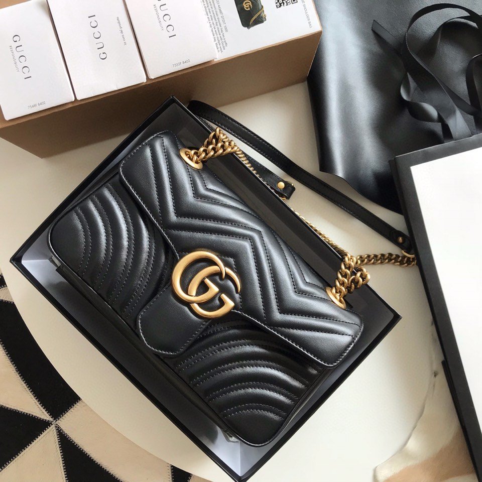 Gucci GG Marmont Small Matelasse Bag Mini Black