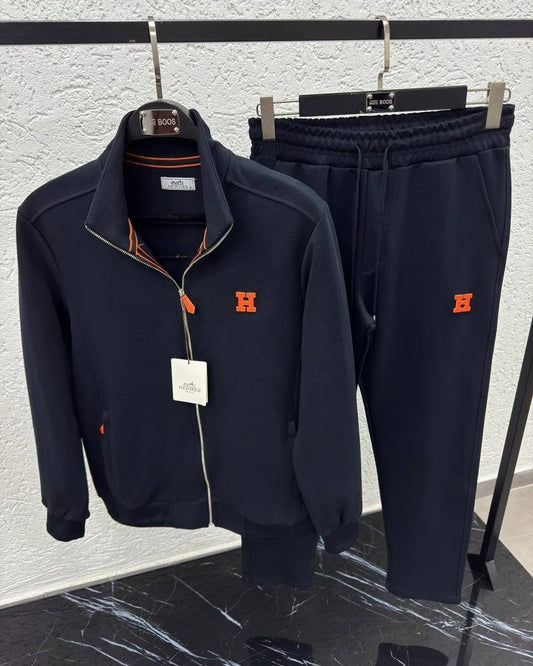 Conjunto Hermès Jacket Simbolo Marine