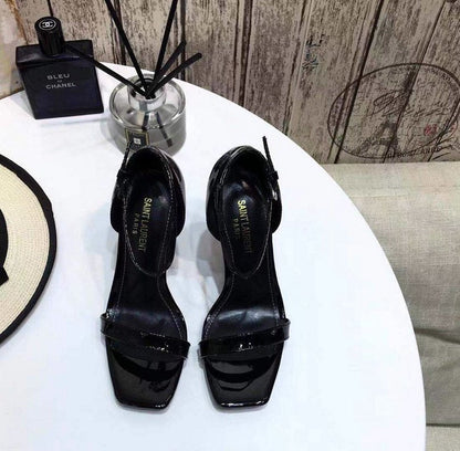 Saint Laurent Opyum Sandal Black and Black