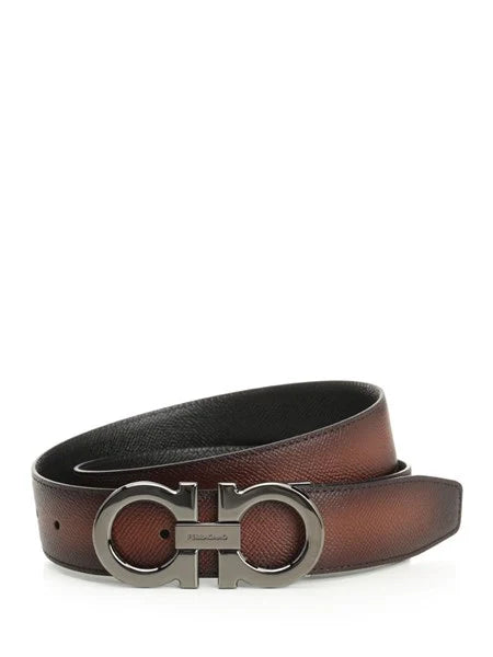 Cinto Ferragamo Gancini Brown Transparent