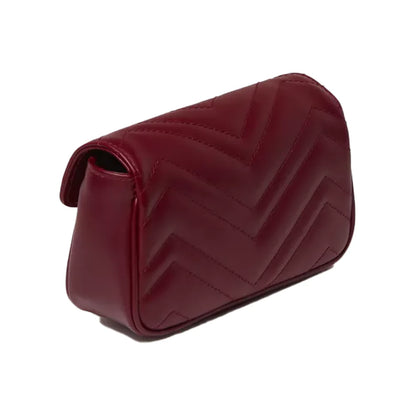 Gucci GG Marmont Matelasse Super Mini Bag Red