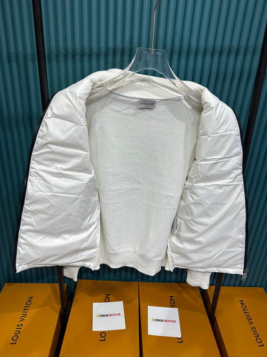 Puffer Cardigan Moncler White