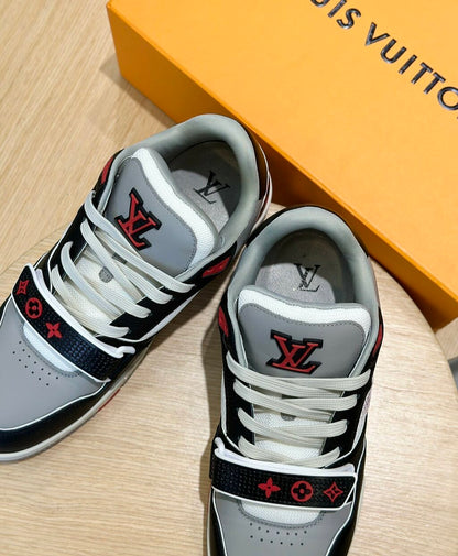 Trainer Red Grey Black