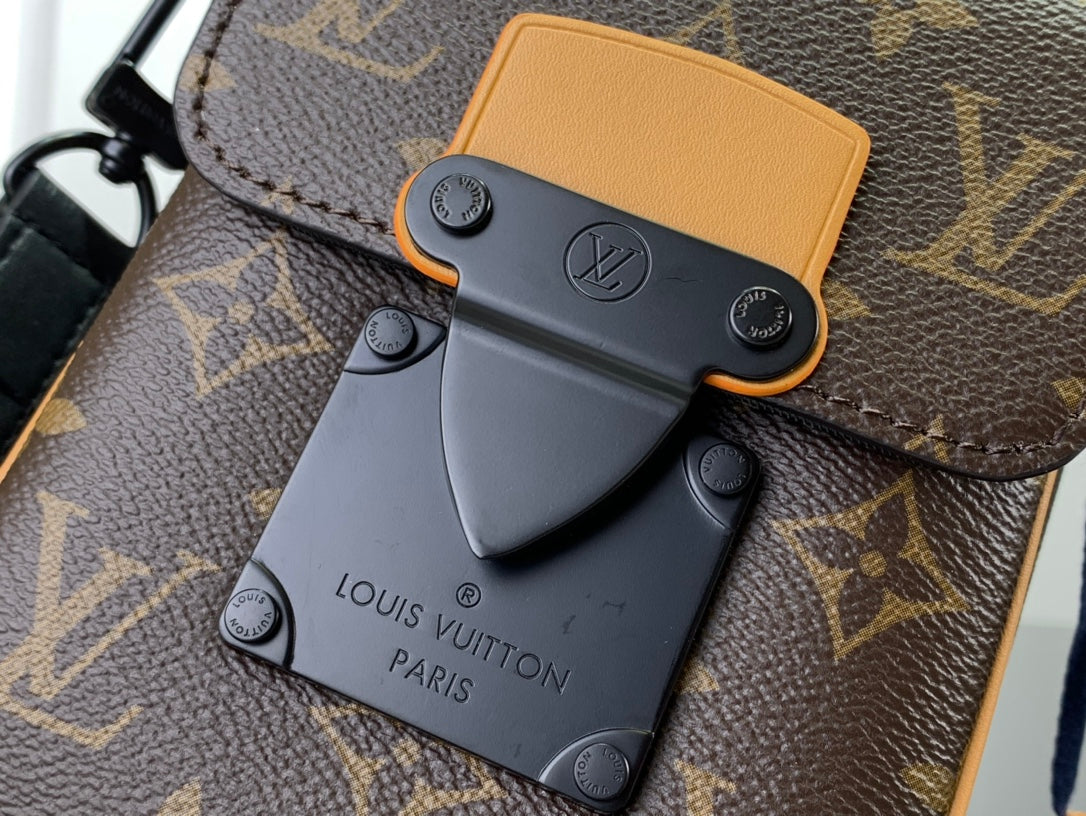 Bag S-lock Vertical Wearable Wallet Monogram Brown