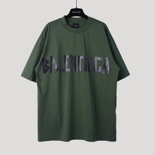 Camiseta Balenciaga Two Logo Green BB