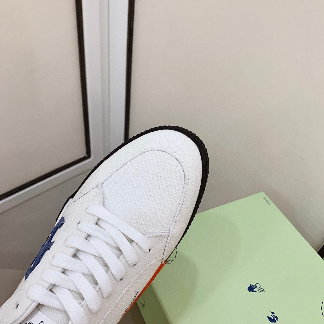 Off-White Vulcanized White Low Top Sneakers canvas
