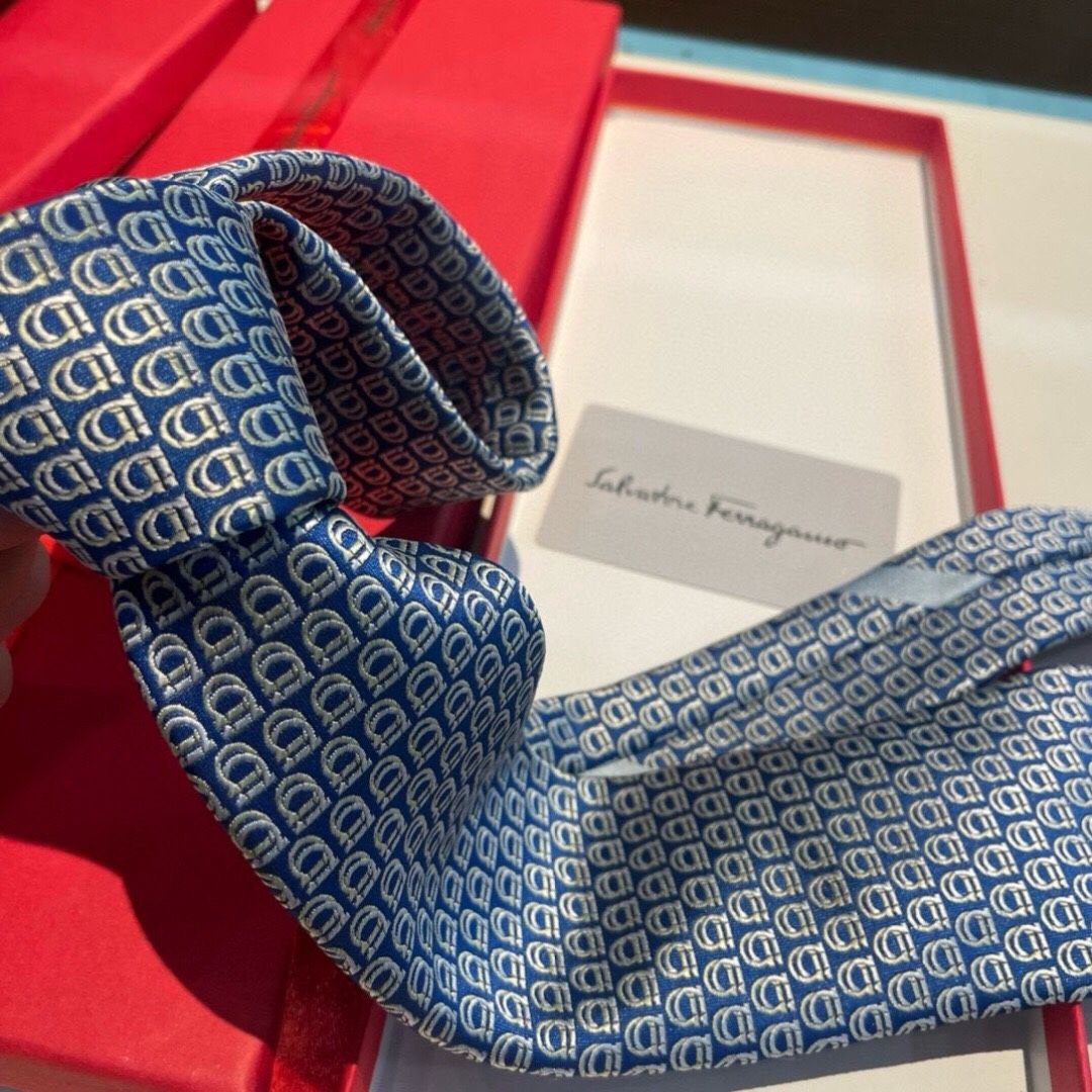 Gravata Ferragamo Gancini Blue